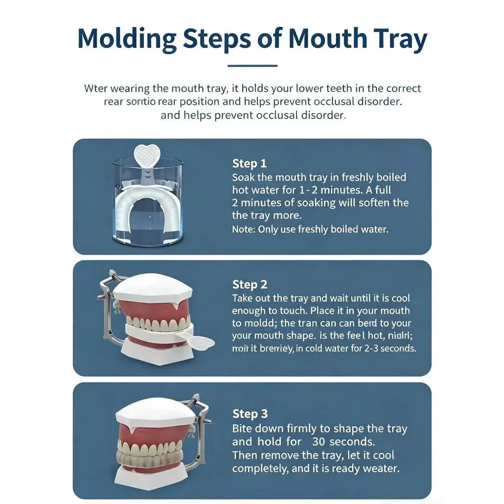 Thermoplastic Moldable Mouth Guard for Night Teeth Grinding with Storage Case